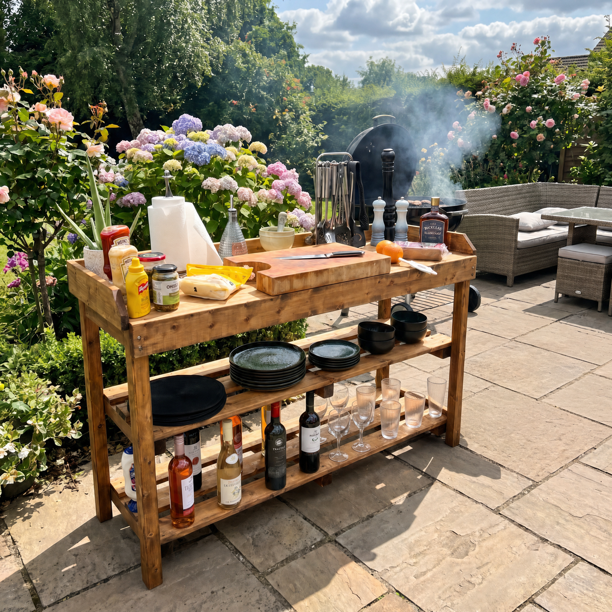 HB309 - Deluxe Davenport BBQ Table Extra Large – Charles Taylor