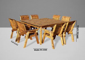 HB82 - Eight Seater Square Table Set