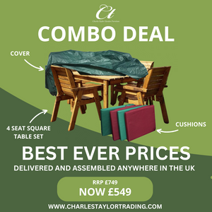 Combo Deal 3 - Four Seater Square Table Set Deal