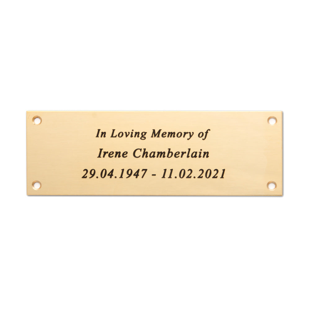 Memorial Plaque for Bench, Custom Engraved memorial plaque Jewellers B –  TSL-Engraving
