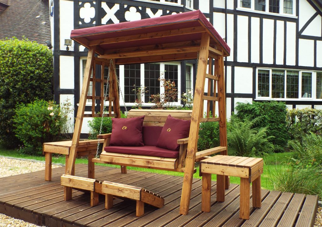 HB133B - Dorset Two Seater Swing Burgundy