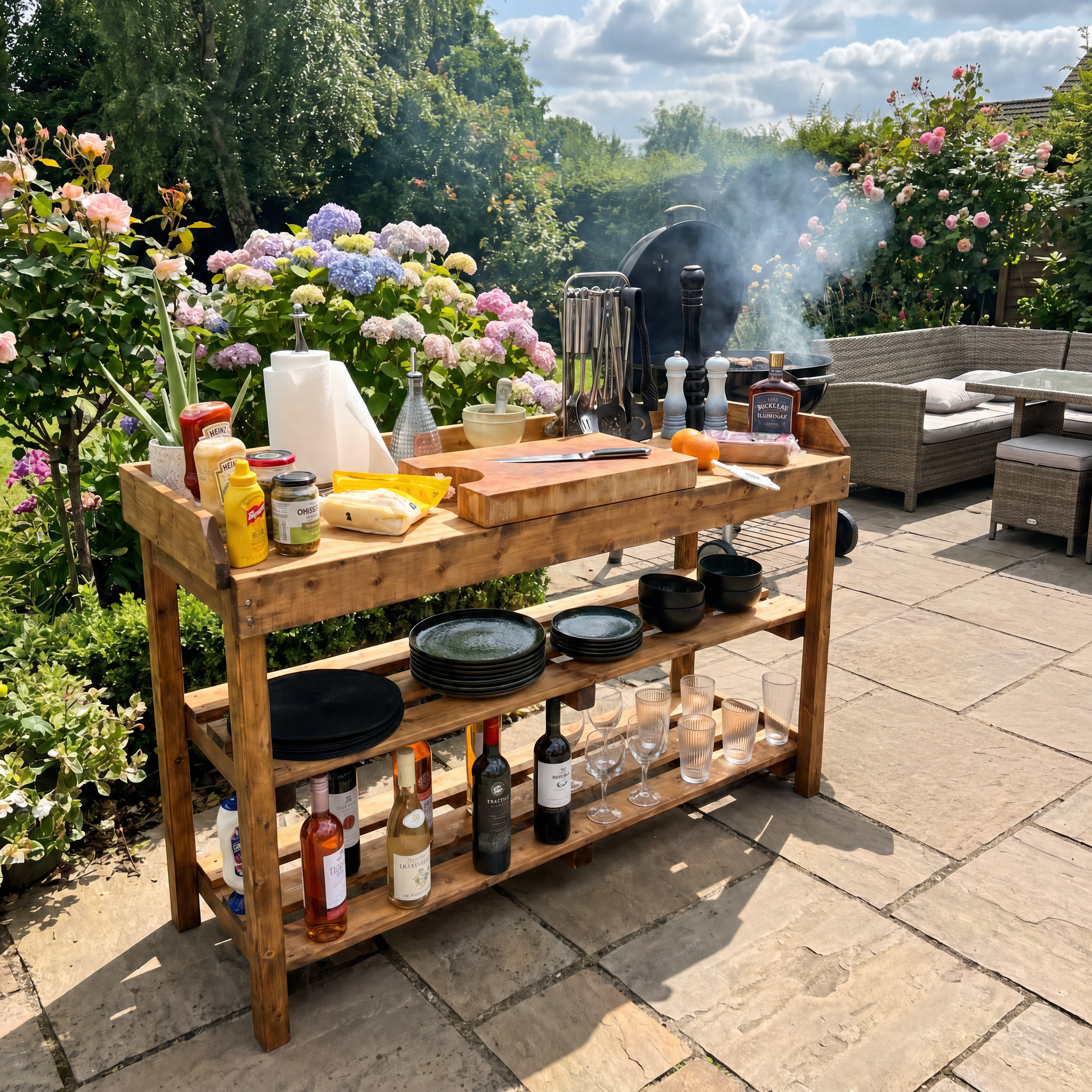 HB309 - Deluxe Davenport BBQ Table Extra Large – Charles Taylor