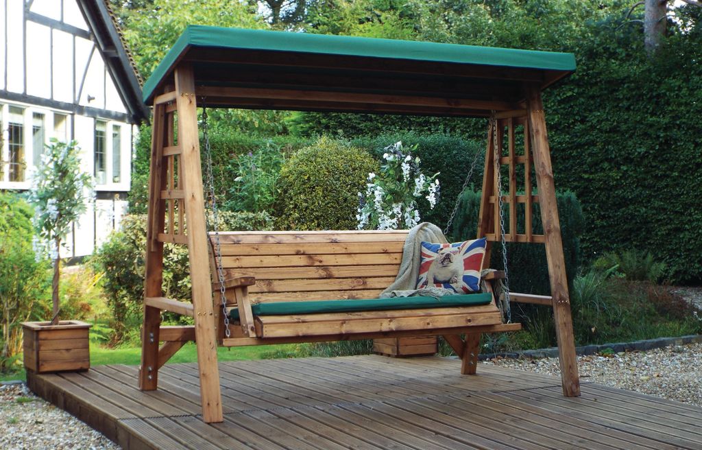HB134G - Dorset Three Seater Swing Green