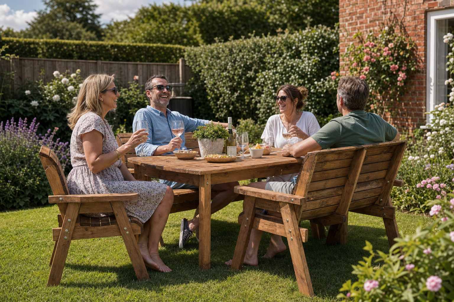 HB14 - Six Seater Rectangular Table Set – Charles Taylor Trading Ltd