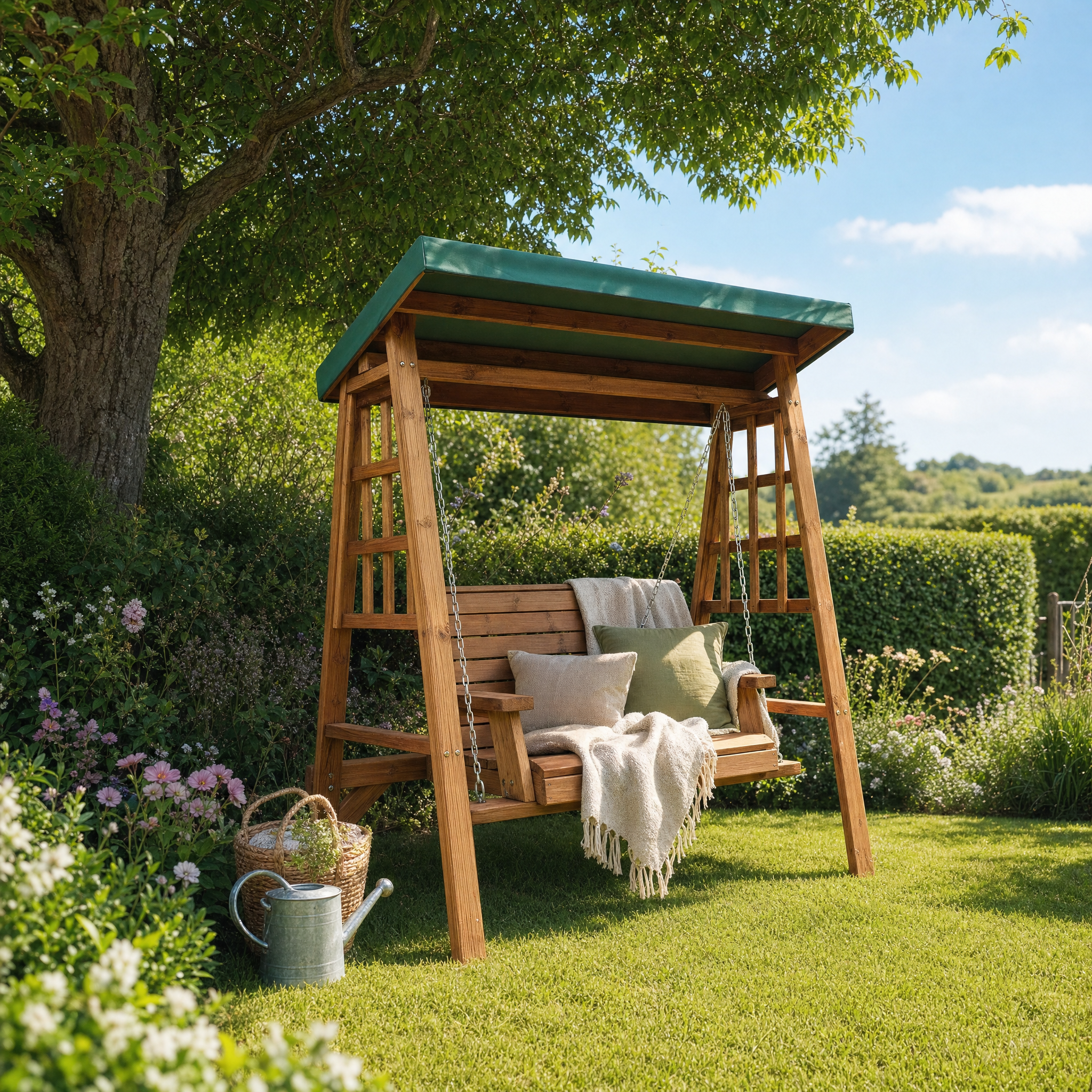 HB133G - Dorset Two Seater Swing Green – Charles Taylor Trading Ltd