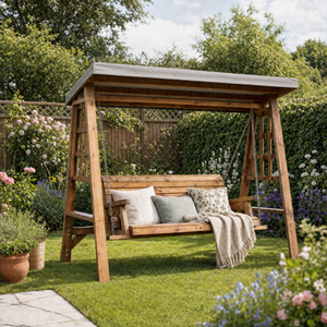 HB134GR - Dorset Three Seater Swing Grey – Charles Taylor Trading Ltd