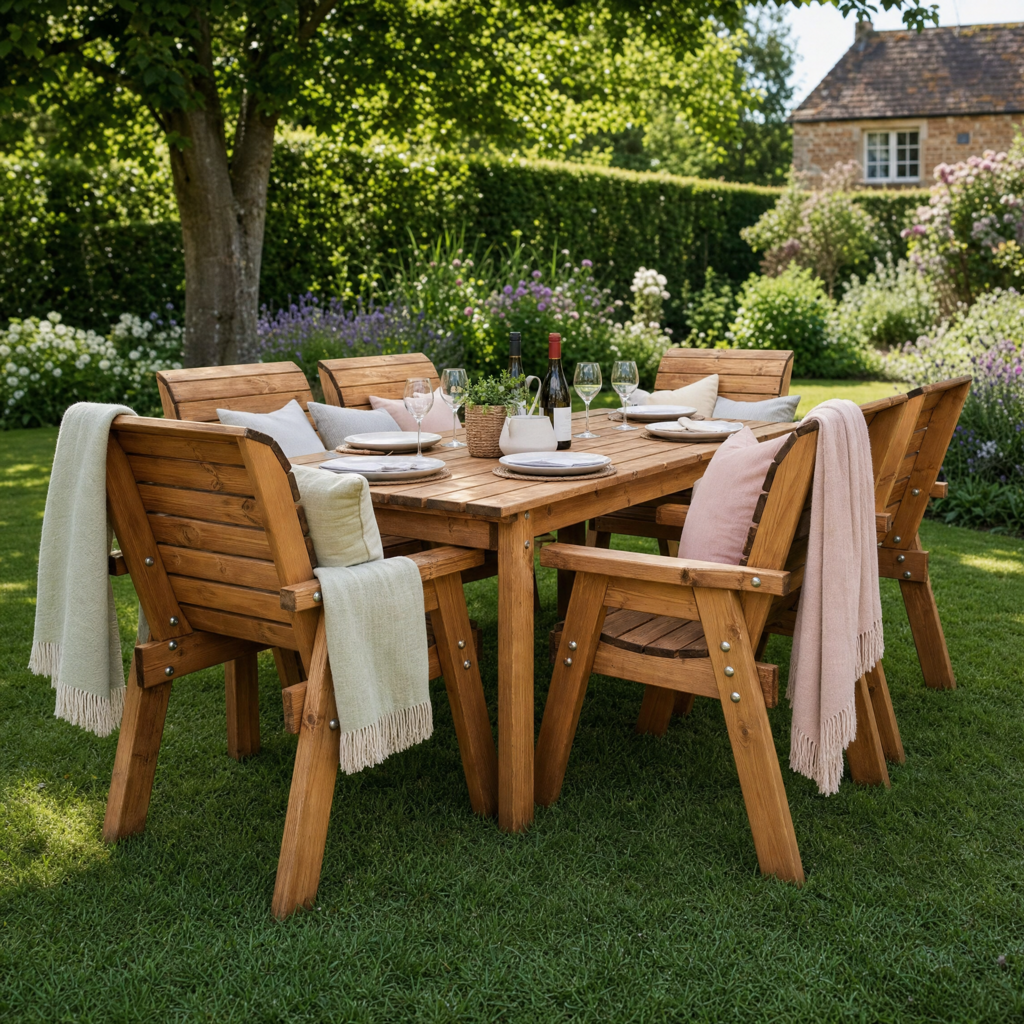 HB15 - Six Seater Rectangular Table Set – Charles Taylor Trading Ltd