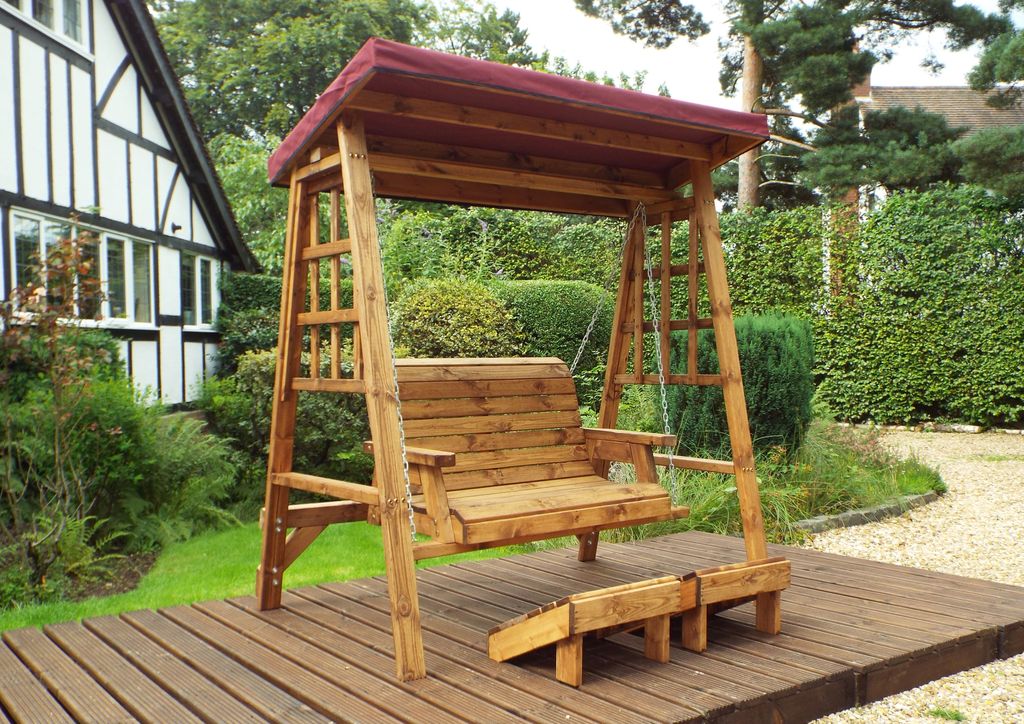 HB133B - Dorset Two Seater Swing Burgundy