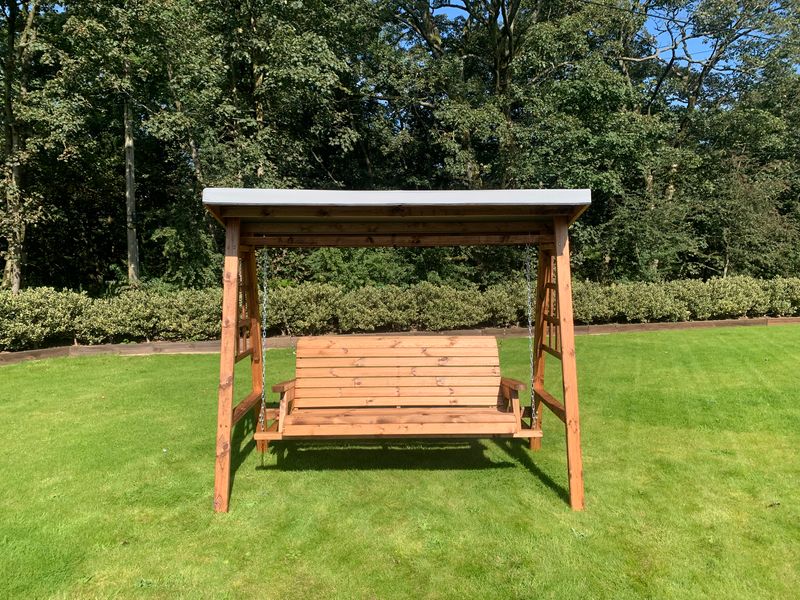 HB134GR - Dorset Three Seater Swing Grey