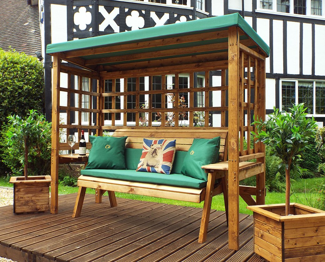 HB145G - Wentworth Three Seater Arbour Green