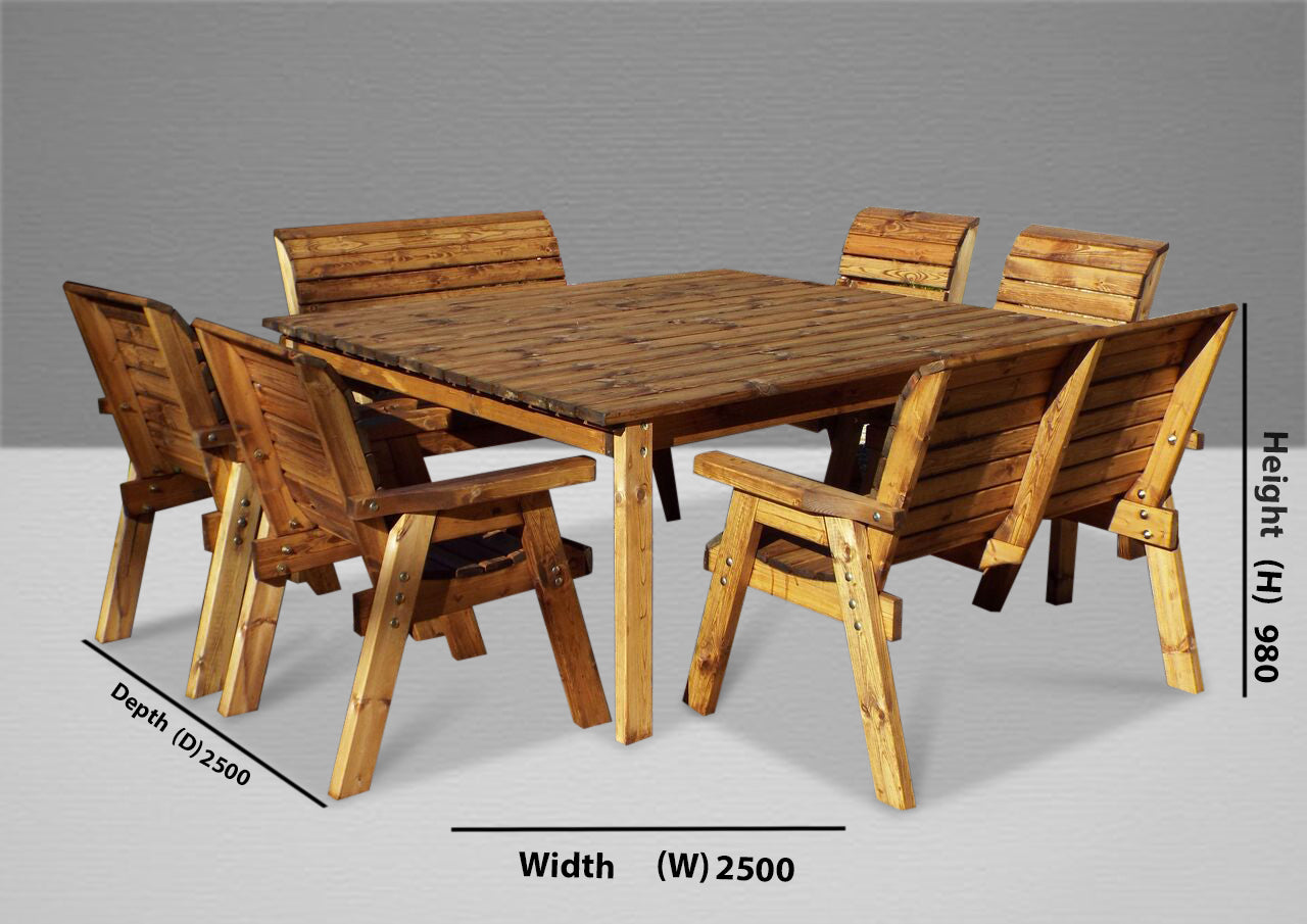 HB44 - Eight Seater Square Table Set